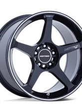 MOTEGI Racing MR159 Battle V Wheel 18x10.5 5x114.3 35mm Obsidian Blue w/Machined Lip Stripe                                     - MR159LD18051235 - Image 3