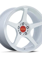 MOTEGI Racing MR159 Battle V Wheel 18x10.5 5x114.3 35mm Matsuri White Pearl w/Machined Lip Stripe                                     - MR159WD18051235 - Image 3