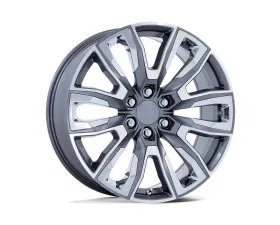 OE Creations PR225 Wheel 24x10 6x139.7 31mm Gloss Gunmetal Machined With Chrome Accents