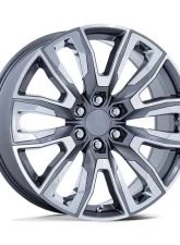 OE Creations PR225 Wheel 24x10 6x139.7 31mm Gloss Gunmetal Machined With Chrome Accents                                     - PR225AP24106131 - Image 3