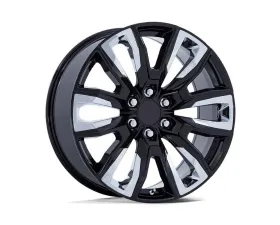 OE Creations PR225 Wheel 24x10 6x139.7 31mm Gloss Black With Chrome Accents
