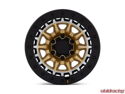 Black Rhino BR016 Tusk Wheel 17x8.5 6x139.7 -10mm Matte Gold w/Machined Ring - BR016GD17856810N