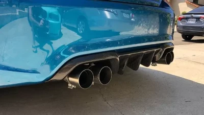 Status Gruppe 2x2 Carbon Fiber Finned Style Rear Diffuser BMW F87 M2 | M2 Comp 2014-2016                                     - SGF87M2FRD2X2CF-2 - Image 4