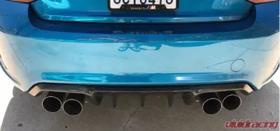 Status Gruppe 2x2 Carbon Fiber Finned Style Rear Diffuser BMW F87 M2 | M2 Comp 2014-2016 - SGF87M2FRD2X2CF-2