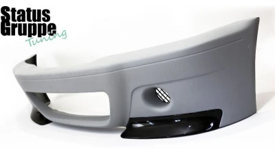 Status Gruppe CSL Style Front Bumper w/ Intake Grill & 2x2 CF splitters BMW E46 M3 2001-2006                                     - E46M3CSLBSV2x2Y-1 - Image 2