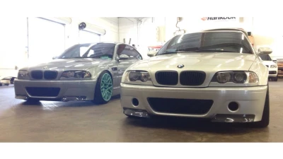 Status Gruppe CSL Style Front Bumper w/ Intake Grill & 2x2 CF splitters BMW E46 M3 2001-2006                                     - E46M3CSLBSV2x2Y-1 - Image 12