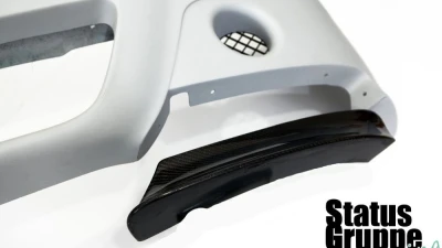 Status Gruppe CSL Style Front Bumper w/ Intake Grill & 2x2 CF splitters BMW E46 M3 2001-2006                                     - E46M3CSLBSV2x2Y-1 - Image 7