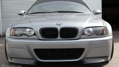Status Gruppe CSL Style Front Bumper w/ Intake Grill & 2x2 CF splitters BMW E46 M3 2001-2006                                     - E46M3CSLBSV2x2Y-1 - Image 9