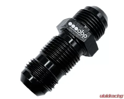 OBP Motorsports AN12 Bulkhead Straight Adaptor Black - OBP-BAS-12