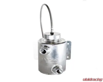 obp Motorsport 2 x JIC 8 Female Fittings Universal Fit 1L Aluminium Power Steering Tank with Breather - OBP-PS02