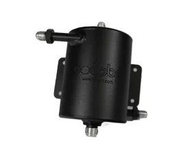 obp Motorsport 1L JIC Black Finish Bulkhead Mount Fuel Swirl Pot