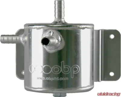 obp Motorsport 0.5L Round Bulkhead Mount Baffled Oil Catch Tank - OBPCT007