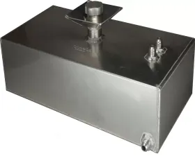 obp Motorsport 6 Gallon Aluminium No Foam Alloy Baffled Fuel Tank with Splash Bowl and JIC Fittings