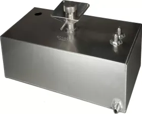 obp Motorsport 6 Gallon Aluminium No Foam Alloy Baffled Fuel Tank with Splash Bowl, JIC Fittings and Sender Hole