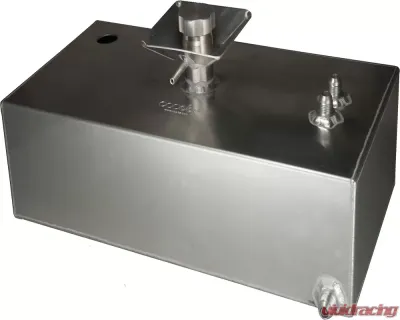 obp Motorsport 6 Gallon Aluminium No Foam Alloy Baffled Fuel Tank with Splash Bowl, JIC Fittings and Sender Hole - OBPFTSSBJIC02
