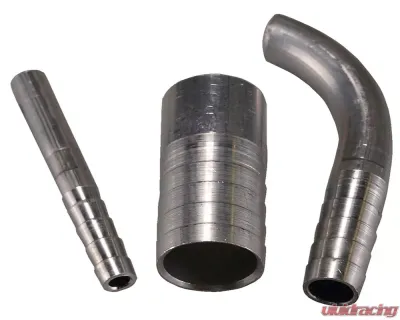 obp Motorsport 7.9mm x 36mm x 39mm 90degree Self Weld Ribbed Fitting - OBPRIB03
