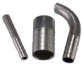 obp Motorsport 12.5mm x 81mm x 32mm 90degree Self Weld Ribbed Fitting