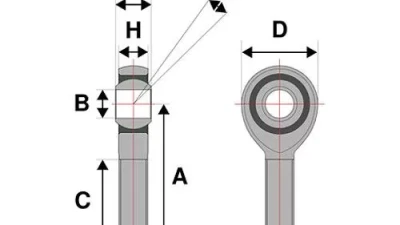obp Motorsport M12 x 1.75 Male Right Handrive Rod End Thread                                     - OBPNFRM12 - Image 2