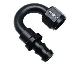 OBP Motorsports AN10 Push Lock Fitting 180 Degree Black