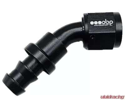 OBP Motorsports AN10 Push Lock Fitting 45 Degree Black - OBP-PL-10-45