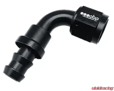 OBP Motorsports AN10 Push Lock Fitting 90 Degree Black - OBP-PL-10-90