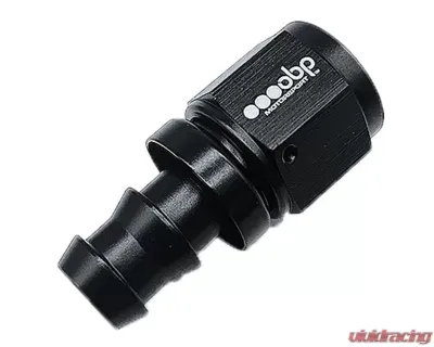 OBP Motorsports AN10 Push Lock Straight Fitting Black - OBP-PL-10-S