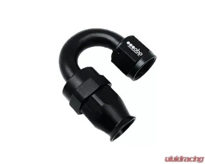 OBP Motorsports AN10 PTFE Fitting 180 Degree Black - OBP-PTFE-10-180