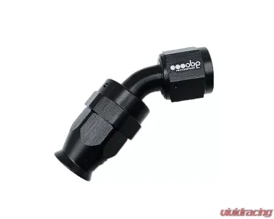 OBP Motorsports AN8 PTFE Fitting 45 Degree Black - OBP-PTFE-8-45