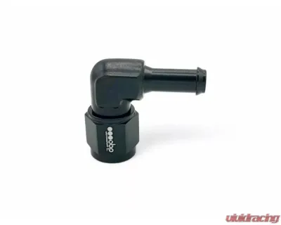 obp Motorsport Black AN6 Female to 10mm 90Deg Barbed Adaptor - OBP-6-10MM-90