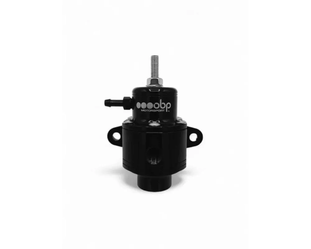 obp Motorsport Black Fuel Pressure Regulator w/ AN6 Ports & 5mm Barb Vacuum - OBP-FPR-001