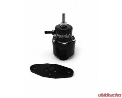 obp Motorsport Black Fuel Pressure Regulator w/ AN6 Ports & 5mm Barb Vacuum - OBP-FPR-001