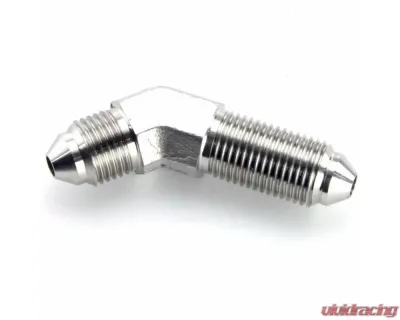 obp Motorsport Stainless Steel AN3 45Deg Bulkhead Adaptor - OBP-AN3-A-45