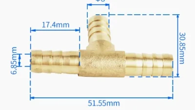 obp Motorsport Brass 8mm Tee Piece Connector                                     - OBP-OEC-14 - Image 2
