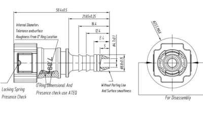 obp Motorsport SAE J2044 Quick Connect ?7.89 (5/16?) OE Connect to 8mm                                     - OBP-OEC-8 - Image 2