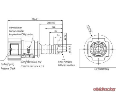 obp Motorsport SAE J2044 Quick Connect ?7.89 (5/16?) OE Connect to 8mm - OBP-OEC-8