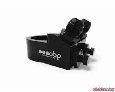 obp Motorsport Black Oil Sandwich Plate w/ 4 Ports & Theromostat - OBP-OSA-1