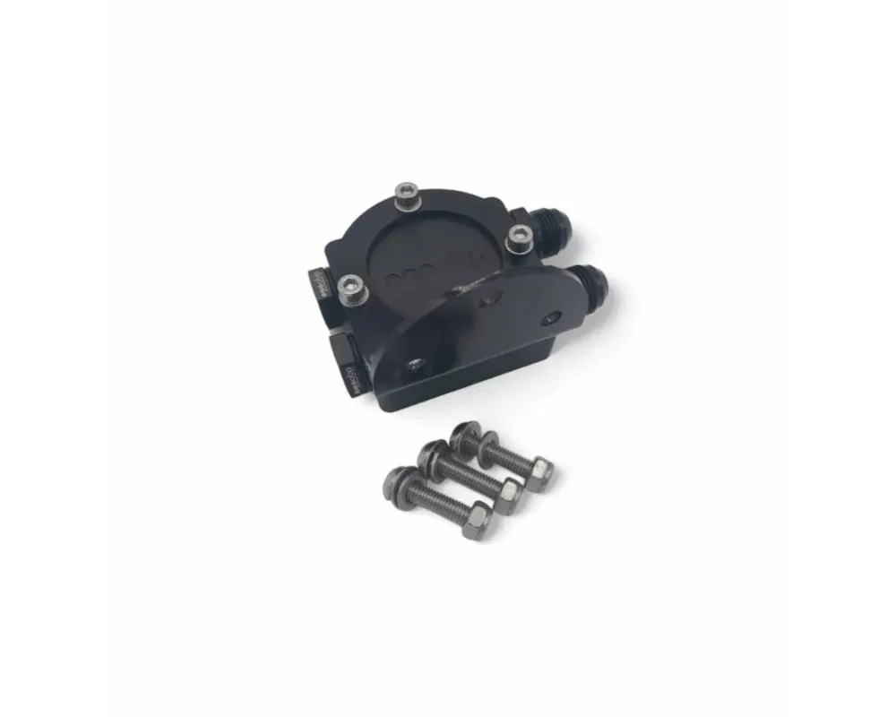 obp Motorsport Black Remote Filter Adaptor w/ Bracket & 3/4-16UNF Adaptor - OBP-OSA-5