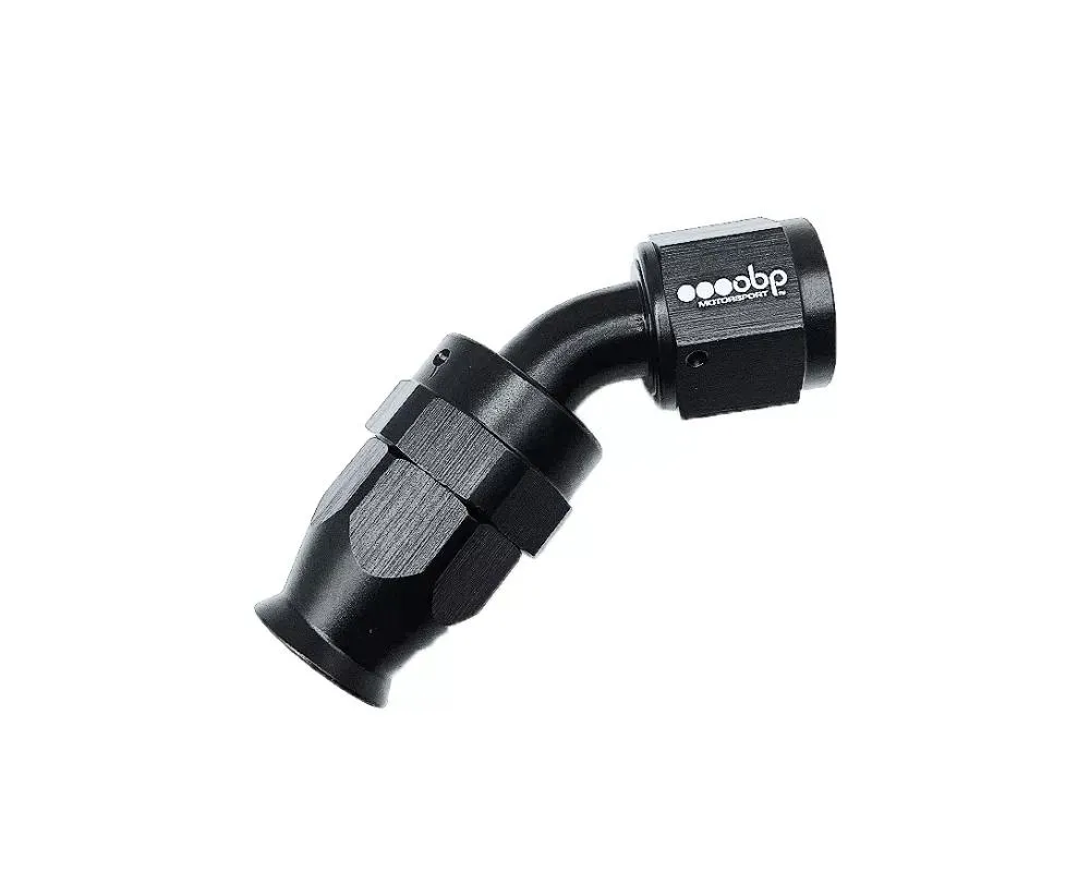 obp Motorsport Black AN4 PTFE 45Deg Fitting - OBP-PTFE-4-45