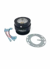 obp Motorsport Black Quick Release Steering Wheel Round Hub                                     - OBP-QRSW-1 - Image 3