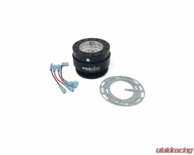 obp Motorsport Black Quick Release Steering Wheel Round Hub - OBP-QRSW-1