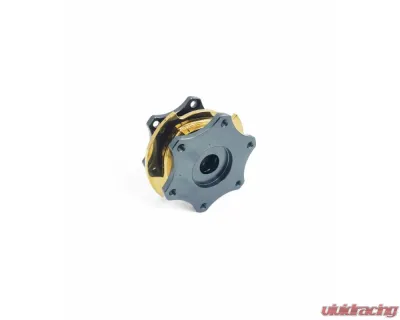 obp Motorsport Grey|Yellow Quick Release Steering Wheel Round Hub - OBP-QRSW-2