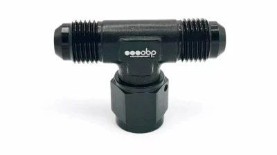 obp Motorsport Black AN6 Tee Adaptor w/ Female Socket on Side                                     - OBP-TSSW-6 - Image 2