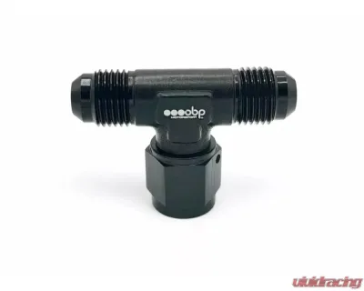 obp Motorsport Black AN6 Tee Adaptor w/ Female Socket on Side - OBP-TSSW-6