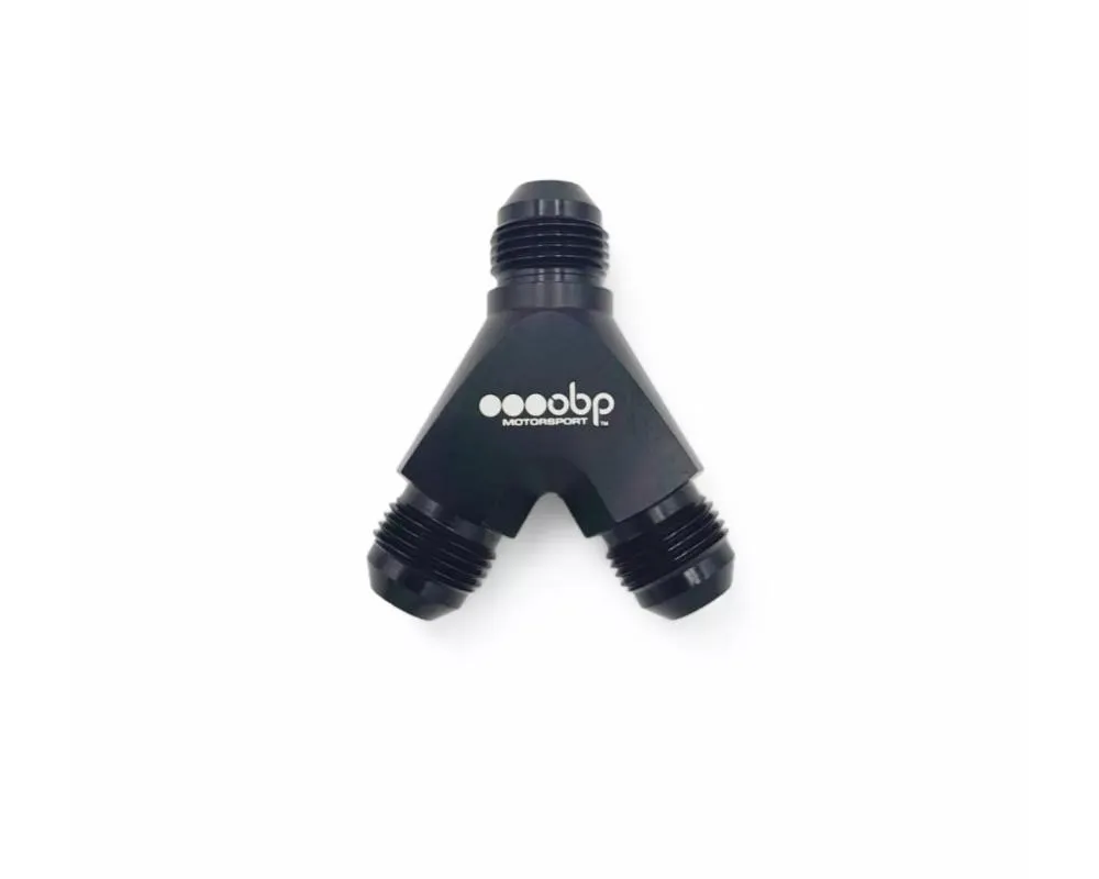 obp Motorsport Black AN12 Equal Y Piece Adaptor - OBP-YA-12
