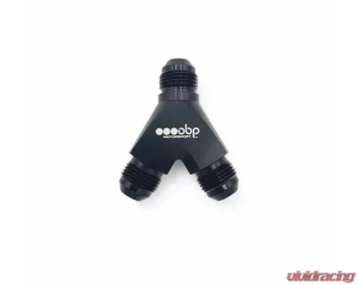 obp Motorsport Black AN12 Equal Y Piece Adaptor - OBP-YA-12