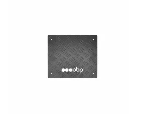 obp Motorsport 312x365x3mm Aluminium Chequer Plate Multi Purpose Foot Plate Flat - Black