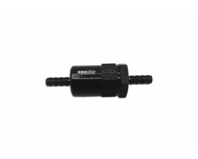 obp Motorsport Black Compact Fuel Filter w/ 10mm Barbed Fittings