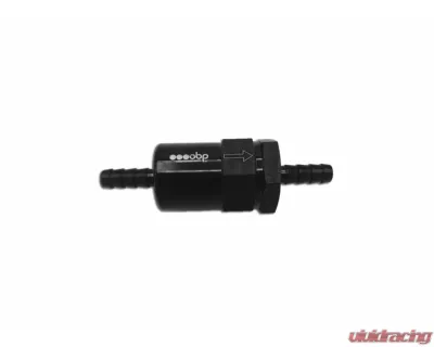 obp Motorsport Black Compact Fuel Filter w/ AN6 Male Fittings - OBPCFF-AN6