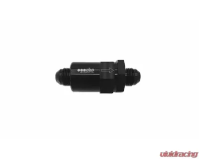 obp Motorsport Black Compact Fuel Filter w/ AN8 Male Fittings - OBPCFF-AN8