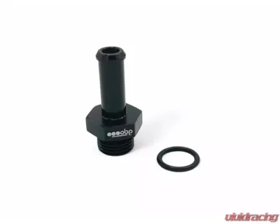 obp Motorsport Black Aluminum AN6 Male to 8mm Barbed Adaptor - OBPORB6-8MM